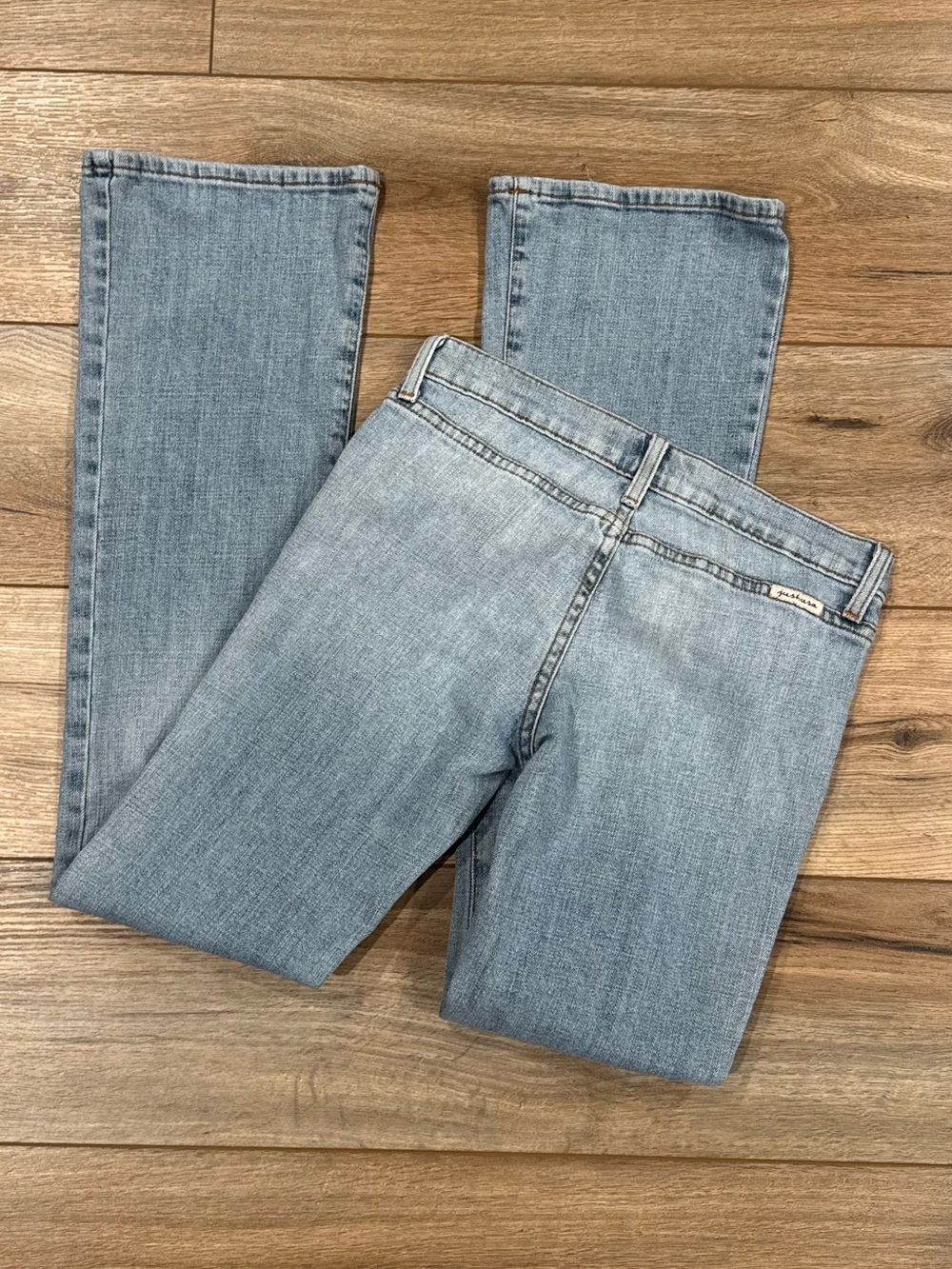 JUST USA Vintage 2000s Y2k Retro Low-rise Flared Bareback Jeans | Size 26